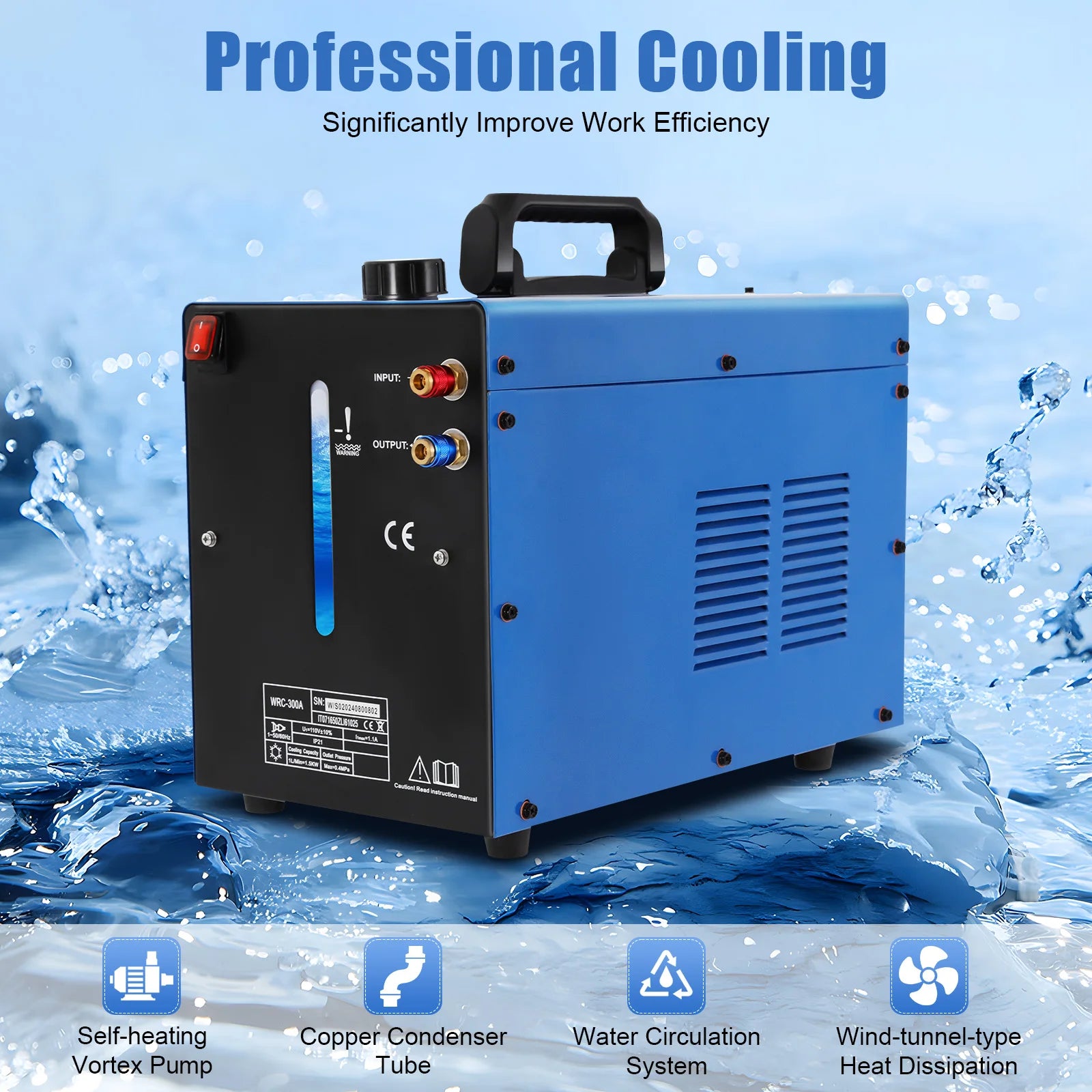 Waterkoeler – Waterkoelsysteem – Lasapparaat Koeling – TIG Waterkoeler – 9 Liter Reservoir – 370W Pomp - QUORE