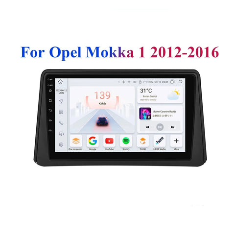 8G 128G 2Din Android 12 Car Radio Multimedia Player for Opel Mokka 2012 2013 2014 2015 2016 Autoradio GPS Navi Wifi Audio Stereo