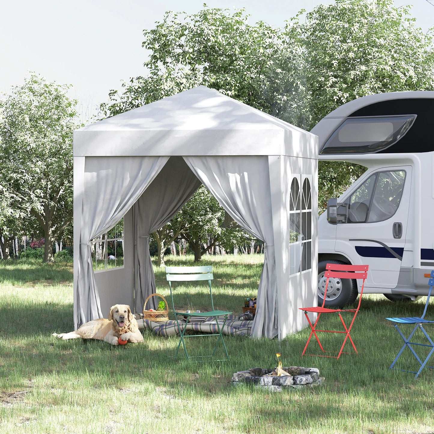 Vouwtent – Opvouwbare Tent – Schaduw Tent – Campingtent – Tuinent – Stalen Frame – Inklapbaar Met Draagtas