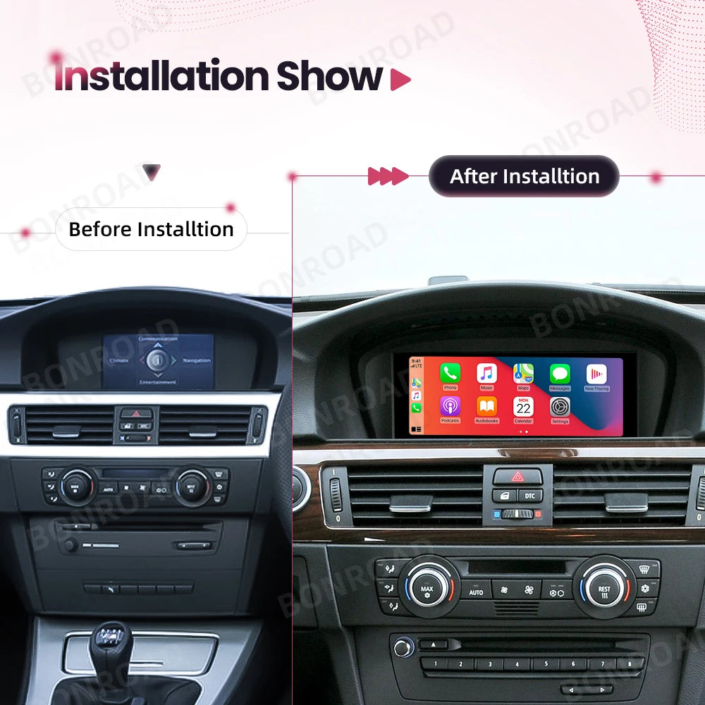 Draadloze Carplay Touchscreen – Multimedia Speler – Auto Radio – Navigatiesysteem – Smartphone Integratie – 8,8 Inch Scherm – Ingebouwde GPS & Achteruitrijcamera