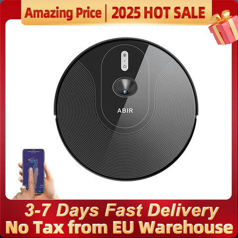 ABIR X6PRO Robot Vacuum Cleaner, Visual Navigation,APP Virtual Barrier,6000PA Suction,Smart Home Mop,Floor Carpet Washing-1