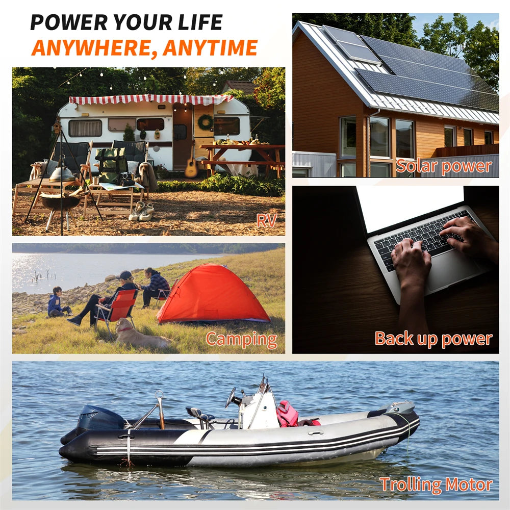 12V 300Ah LiFePO4 Accu – Lithium Accu – Camper Accu – Boot Accu – Solar Accu – Compact & Lichtgewicht – 7000 Cyclus Levensduur