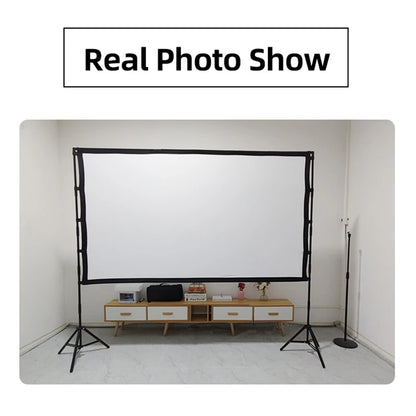 Veidadz - Beamer Scherm - Projector Screen - 100in - 16:9 - Projector Scherm - Projector Doek - Projector Scherm voor Beamer - Home Cinema Thuisbioscoop - Draagbare Beamer - Tripods - QUORE