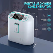 ZY-01 - Zuurstofconcentrator - Zuurstof Generator - Oxygen Concentrator - Zuurstofpomp - Luchtreiniger - Pollen - Zuurstof - Draagbaar - 93%+/-3% - 1L-8Lper min - Wit