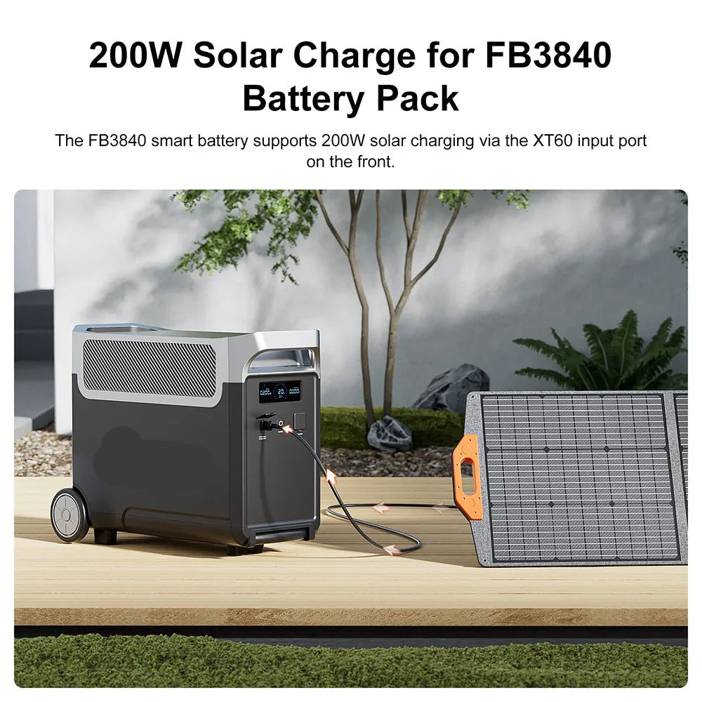 Uitbreidingsbatterij – Accu – Powerbank – Extra Accu – LiFePO4 3840Wh – Zonne-energie Opladen – USB-A 18W Type-C 100W