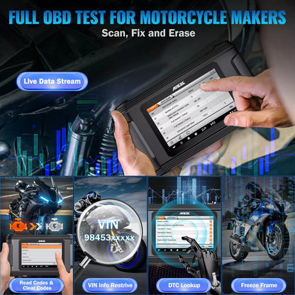 Motorfietsdiagnose – OBD Scanner – Foutcode Uitlezer – Onderhoud Reset – Gasrespons Aanpassing – Compact En Lichtgewicht – Geschikt Voor Meerdere Merken
