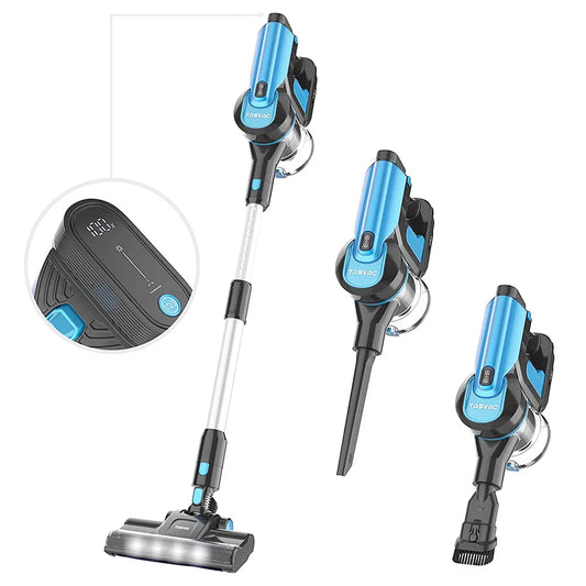 Cordless Stick Vacuum Cleaner - Stick Vacuum Cleaner - Vacuum Cleaner - Cordless Stick Vacuum Cleaner - Powerful Suction - 23KPa - HEPA Filter - <500w - Blue