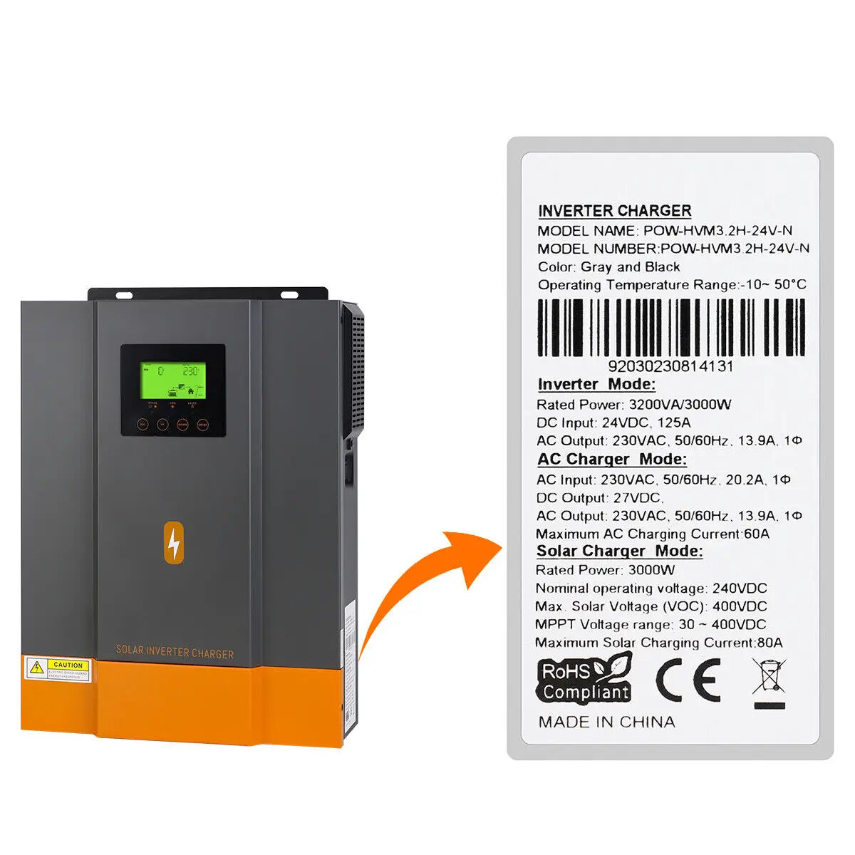 Zonne-omvormer – Solar Omvormer – Inverter – Stroomomvormer – Omzetter – 230V Wisselstroom – 3 Tot 10 kW Vermogen - QUORE