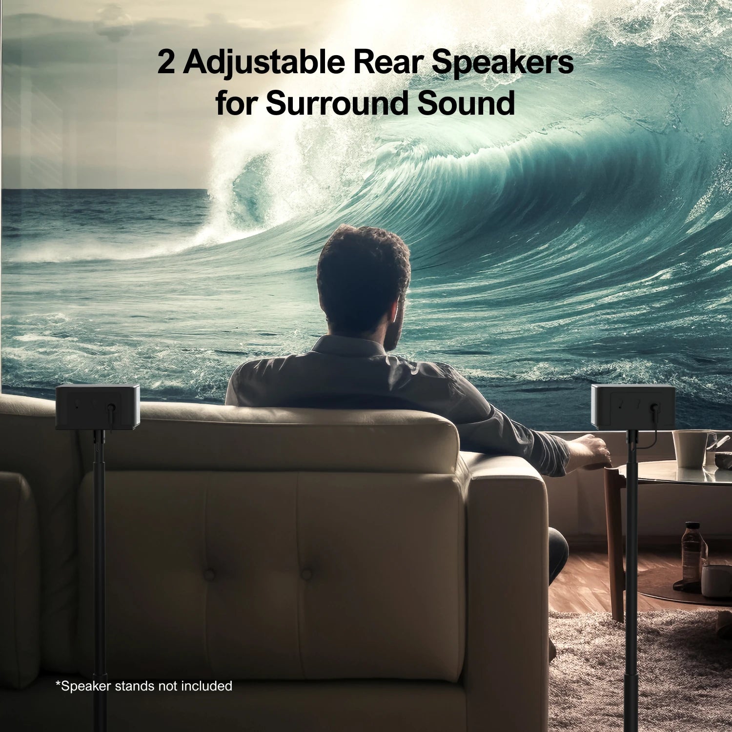 Soundbar - Speaker - Soundbars Draadloze Subwoofer & Achterluidsprekers - Box - 5.1 Virtuele Surround Soundbar – Home Theater 3D Surround Sound Systeem - QUORE