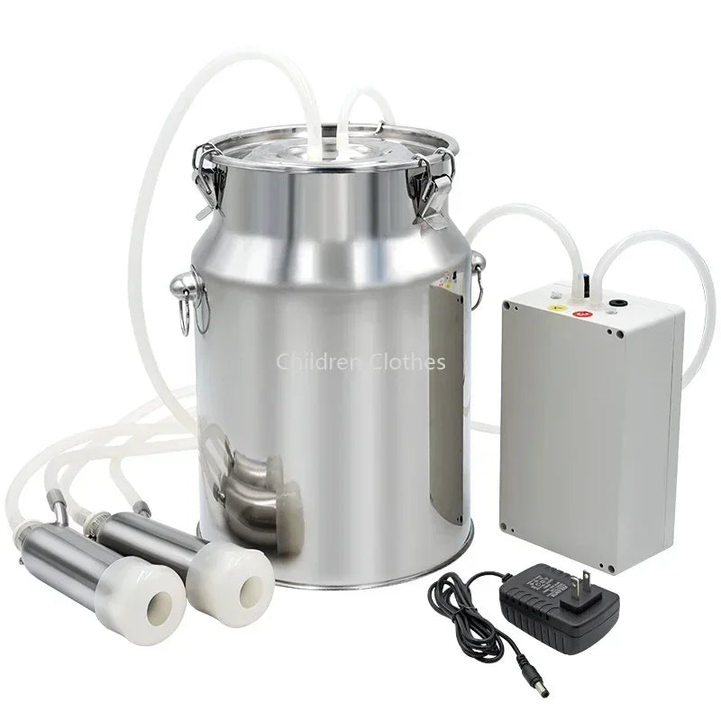 Elektrische Melkrobot – Melkmachine – Melkstation – Melkauw – Melkapparaat – 10 Liter Roestvrij Staal – Pulserend Zuigsysteem