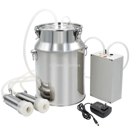 Elektrische Melkrobot – Melkmachine – Melkstation – Melkauw – Melkapparaat – 10 Liter Roestvrij Staal – Pulserend Zuigsysteem