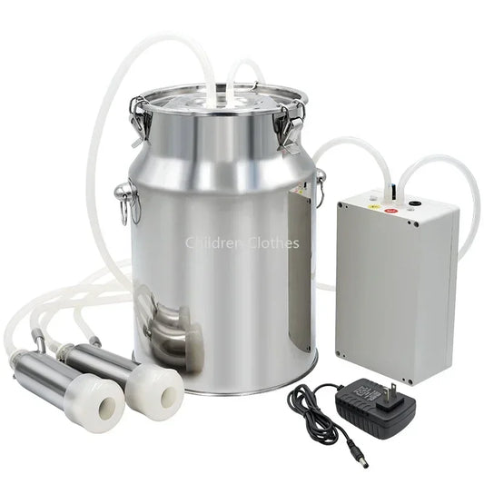 Elektrische Melkrobot – Melkmachine – Melkstation – Melkauw – Melkapparaat – 10 Liter Roestvrij Staal – Pulserend Zuigsysteem