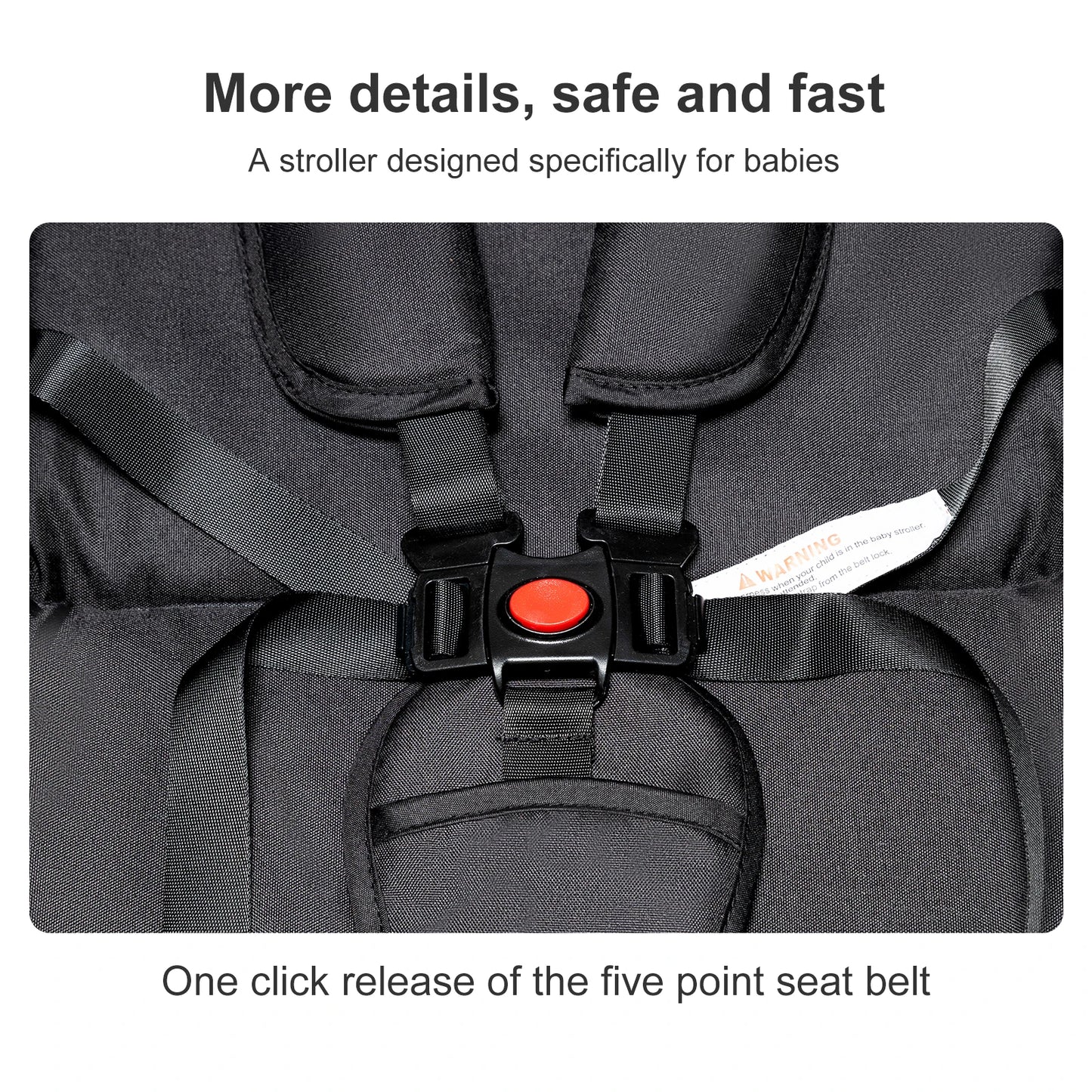 Baby Stroller 3 IN 1, Carseat Stroller Combos, Baby Stroller Multifunctional High Landscape Baby Pram Compact Pushchair Infant