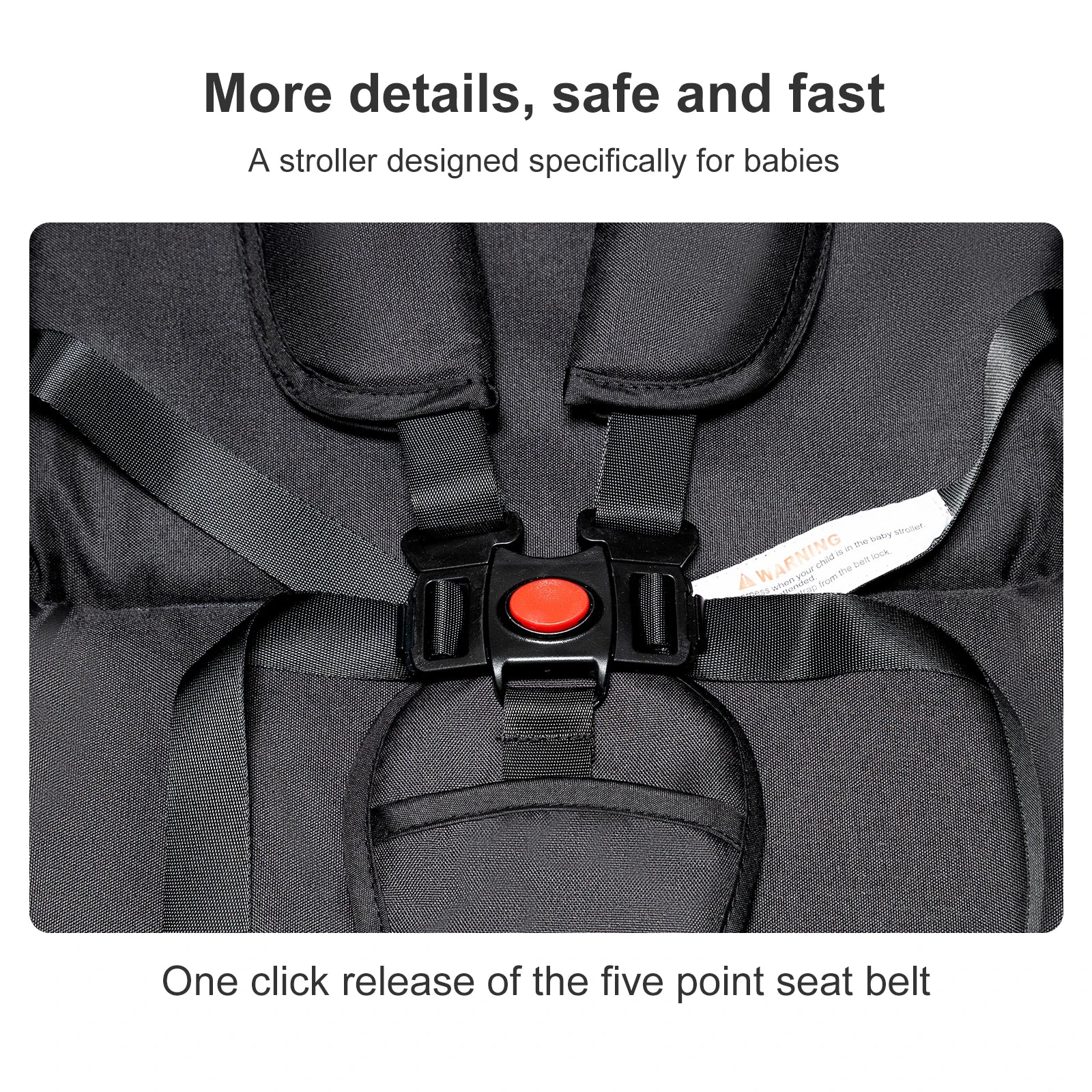 Baby Stroller 3 IN 1, Carseat Stroller Combos, Baby Stroller Multifunctional High Landscape Baby Pram Compact Pushchair Infant - QUORE