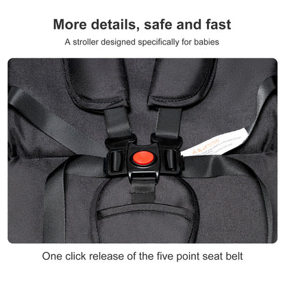 Baby Stroller 3 IN 1, Carseat Stroller Combos, Baby Stroller Multifunctional High Landscape Baby Pram Compact Pushchair Infant