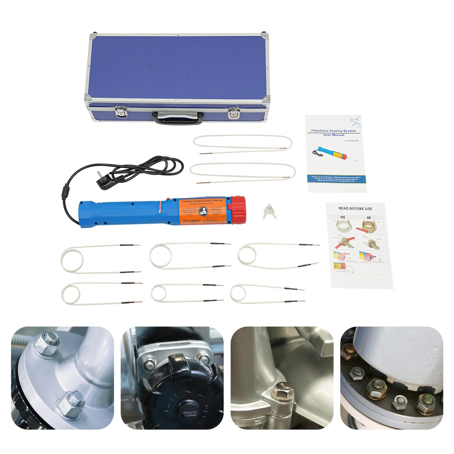 Inductieverwarmer – Magnetische Verwarming – Mobiele Verwarmer – Metalen Verwarmen – 1100W Vermogen – 6 Verwisselbare Coils