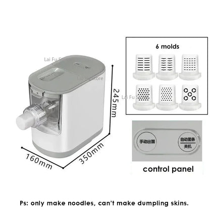 Noedelmachine – Pastamachine – Noodlemaker – Pasta Maker – Dumpling Machine – Elektrisch – 260W Vermogen – 13 Verschillende Mallen