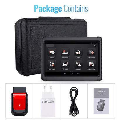 OBD2 Scanner - Diagnosecomputer - OBD - Auto Scanner - Met ABS SRS Reset - EPB BMS Olie Reset - Bluetooth - Volledige Systeemdiagnose - 10.1 Inch - Android Tablet