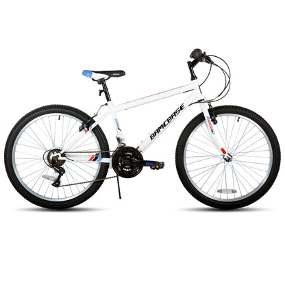 HILAND 24 26 inch Mountain Bike for Men Women, 18 Speeds High-Carbon Steel Frame, Sport Cycling MTB Bicycle for Adult, Student