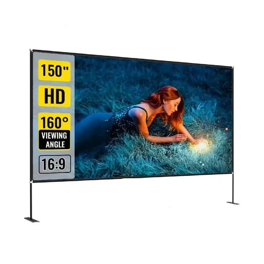 Beamer Scherm - Projector Screen -  Projector Scherm - Projector Doek - Projector Scherm voor Beamer - Home Cinema Thuisbioscoop - Draagbare Beamer - Tripods - QUORE