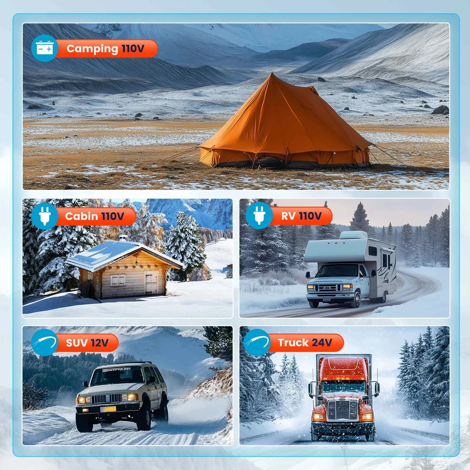 Dieselverwarmer – Diesel kachel – Parkeerverwarmer – 12V luchtverwarmer – Mobiele heater – Snelle opwarming binnen 10 minuten – Stil en energiezuinig met Bluetooth bediening - QUORE