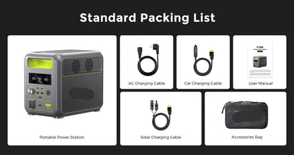 Powerstation - Stroomgenerator - Powerbank - Draagbare - LiFePO4 Back-up Energiebron - 1024Wh - 1200W - Pure Sine Wave – Camping Accu – Solar Oplaadbaar - USB & AC Uitgangen