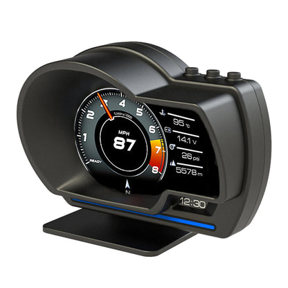 Head Up Display - OBD2 - GPS - Snelheidsmeter Turbo - RPM Alarm Auto Vrachtwagen. - QUORE