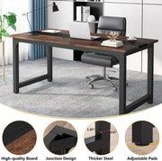 Groot Laptop Computer Bureau - 70" x 31" - Rechthoekig Staand Bureau - Modern Computerbureau - Kantoorbureau - Computertafel - Studiebureau - Werkstation voor Thuiskantoor - Zwart