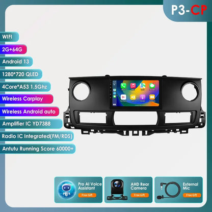 Autoradio Renault Master – 2Din Multimedia Speler – GPS Navigatie – Android Car Radio – 10,1 Inch Touchscreen – Android 13 OS – Ingebouwde 4G Connectivity
