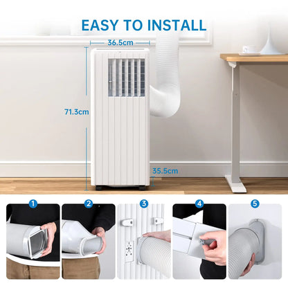 Mobiele Airco – Airconditioner – Verkoeler – Ventilator – Ontvochtiger – Voor Ruimtes Tot 25 m² – R290 Koelmiddel