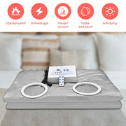 Sauna Deken - 650W - 220V - 60Hz - 2-Zone - Buitenkant Oxford-doek, binnenkant PVC - Stress - Pijnverlichting - Fibromyalgie - Reuma - Infraroodtherapie - Ontspanning - Zilver - QUORE