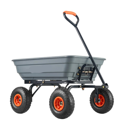 Tuinwagen - Tuinkar - Strandkar - Bolderkar - Transportkar - Gereedschapskar - Buitengebruik - 600lbs - met Grote Luchtbanden - Zware - Transportwagen
