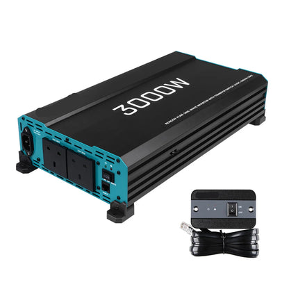 Zuivere Sinusomvormer – Zuivere Sinusgolf – Off-Grid Omvormer – 12V Naar 230V – 3000W Vermogen – Automatische Prioriteitsfunctie