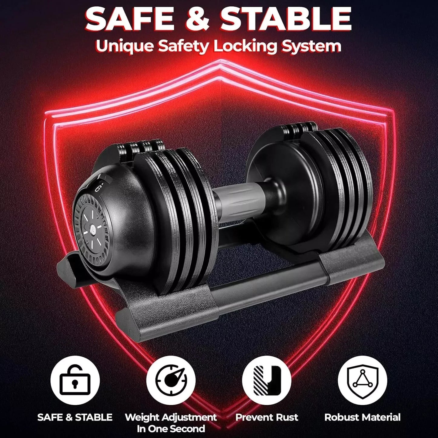 Verstelbare Dumbbells – Verstelbare Halters – Gewicht Dumbbells – Krachttraining Gewichten – Fitness Handgewichten – 1,5-10 kg Instelbaar – Duurzaam Staal & Antislip Handvat
