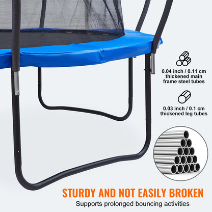 Trampoline - Rebounder - Trampoline met Veiligheidsnet - Tuintrampoline - 12ft - Stevige – Inclusief Springmat en Randbescherming – Geschikt voor Kinderen en Volwassenen – Outdoor Recreatief Gebruik