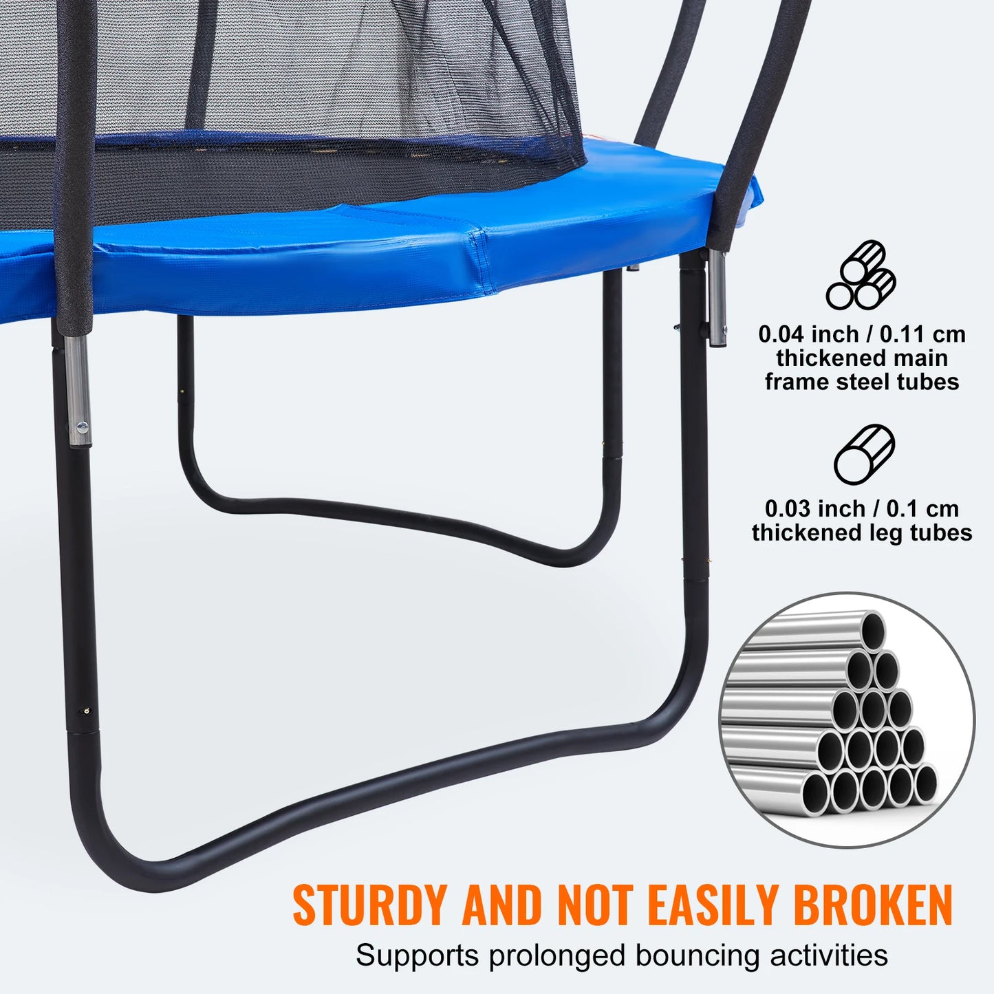 Trampoline - Rebounder - Trampoline met Veiligheidsnet - Tuintrampoline - 10ft - Stevige – Inclusief Springmat en Randbescherming – Geschikt voor Kinderen en Volwassenen – Outdoor Recreatief Gebruik