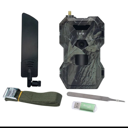 Wildcamera – Trail Camera – Jachtcamera – Wildlife Camera – Buiten Camera – 4G Verbinding – 30MP Foto’s & 2K Video - Alleen Camera
