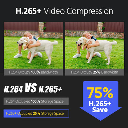 8-kanaals IP beveiligingsset – Beveiligingscamera Set – Netwerkcamera – CCTV Beveiliging – Surveillance Systeem – 12MP Resolutie – Dual-Light Nachtzicht