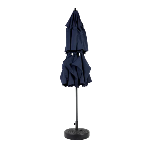 Parasol - Zweefparasol – Zonnescherm – Zonwering – Buitenluifel – Terrasbescherming – Balkon Schaduw – Handmatig Slingermechanisme – Waterbestendig Polyester - Marineblauw