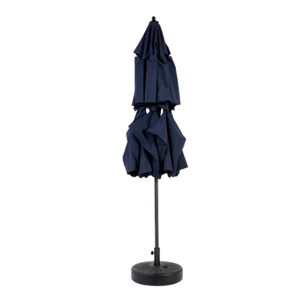 Parasol - Zweefparasol – Zonnescherm – Zonwering – Buitenluifel – Terrasbescherming – Balkon Schaduw – Handmatig Slingermechanisme – Waterbestendig Polyester - Marineblauw