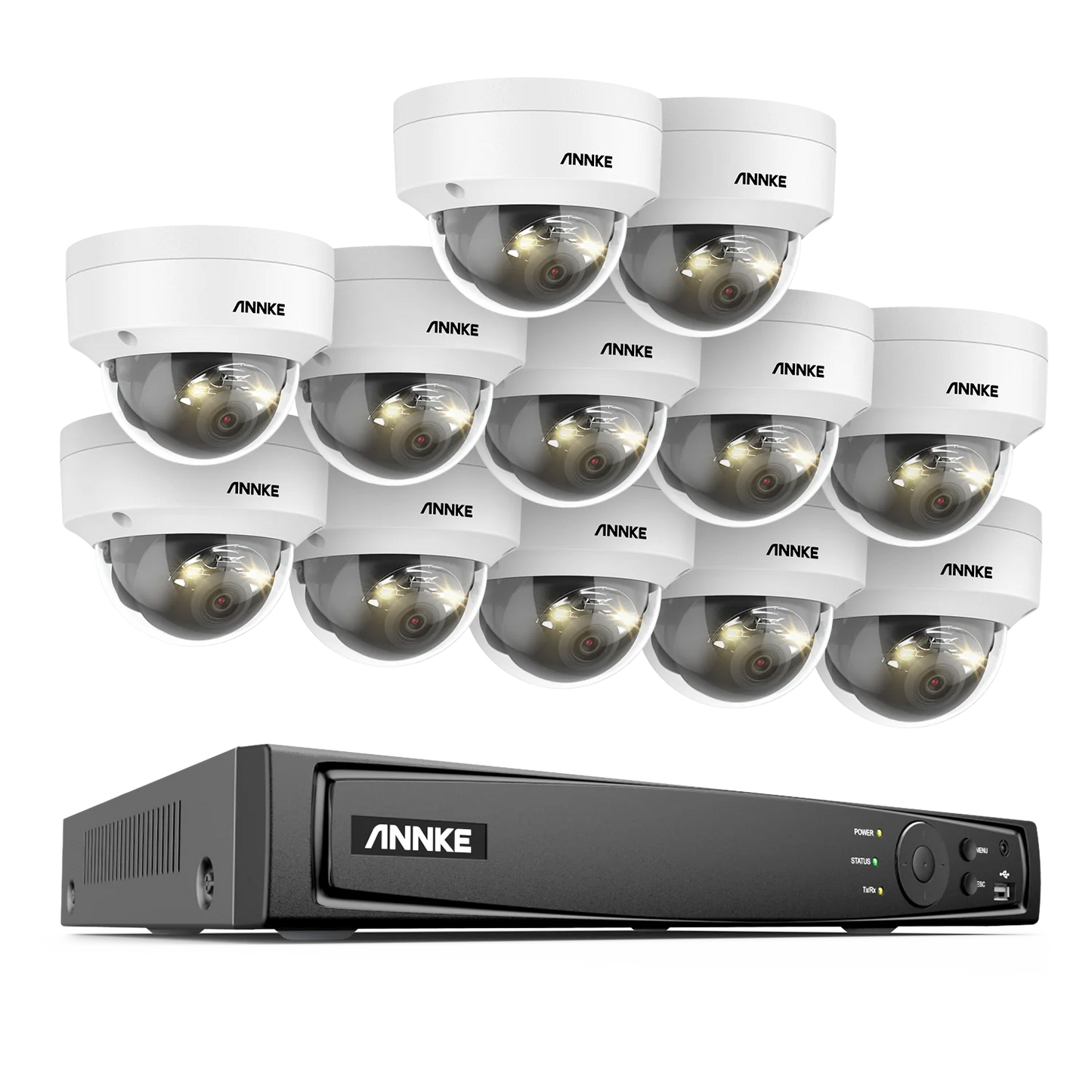 Beveiligingscamera Set – Bewakingscamera Systeem – CCTV Camera Set – IP Camera Beveiliging – 12MP Resolutie – 16-Kanaals NVR Recorder