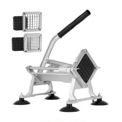 Frietsnijder  - Patatsnijder - Handmatige Frietsnijder - Groentesnijder -  Mandoline - Hakmolen - Aardappelsnijder – Inclusief 1/2 & 3/8 Inch RVS Messen voor Perfecte Frietjes