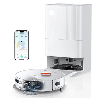 Robotstofzuiger - Roborock - Vacuum Cleaner - Dweilrobot - Draadloze - met Dweilfunctie - 8000Pa - Automatisch -  Stofzuigen en Drogen - Slimme Schoonmaakrobot - 3L Stofopvang - 4L Watertank - Voor Tegels & Tapijt
