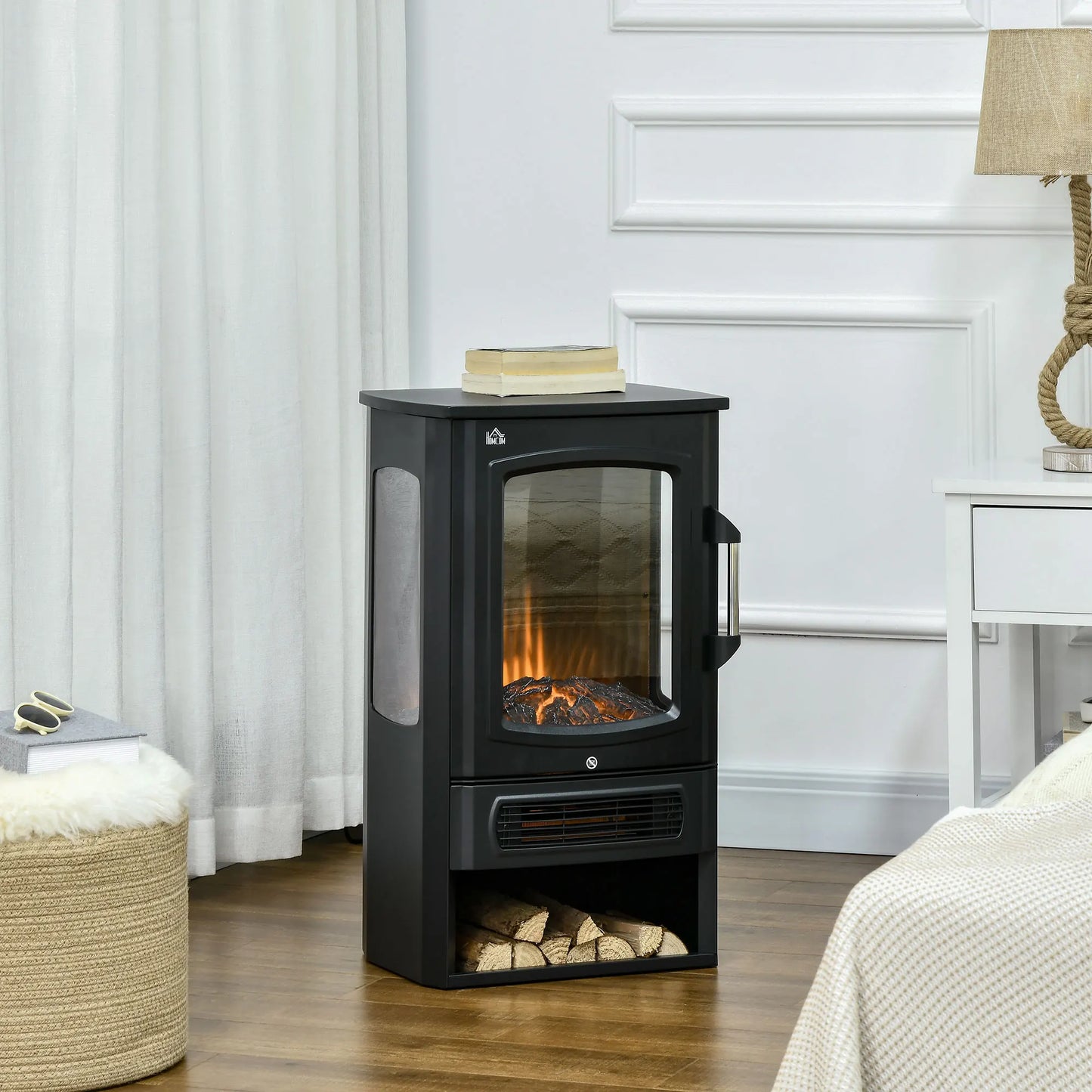 Elektrische Haard – Sfeerverwarming – Kunsthaard – Inbouwhaard – Wandhaard – LED Vlammen – Twee Warmte-Instellingen