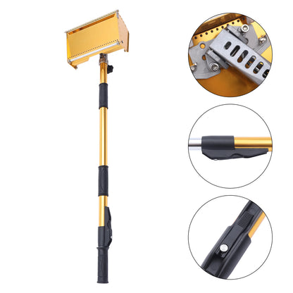 Portable Drywall Master Tools Plastering Flat Finishing Plaster Box Tool 9.8'' W/ 40-63.8'' Extendable Handle Max 64'' Length