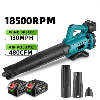 Bladblazer - Bladzuiger - Luchtblazer - Elektrische - Brushless - 18500RPM - Air Duster - Tuingereedschap - Turbo Fan - Luchtpistool - Draadloze Bladblazer Sneeuw Stof Blazer Handgereedschap – Hoge Vermogen - 2x 388VF Accu Set
