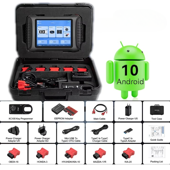 Sleutelprogrammeertool – Autosleutel Programmeren – Autodiagnose Scanner – ECU Codering – 8 Inch Scherm – 5000 mAh Batterij