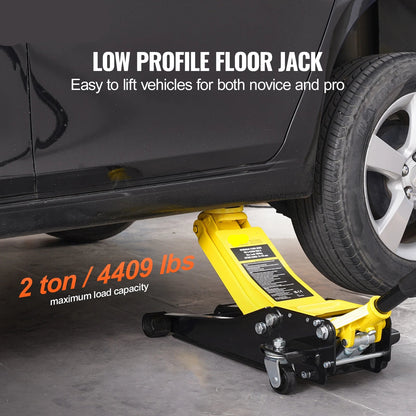 Autokrik Hydraulisch - Krik - Garagekrik - Laagprofiel Vloerkrik - 2 Ton - Motorlift - Heavy-Duty IJzeren Constructie - Ideaal voor Auto's en Motorsporttoepassingen