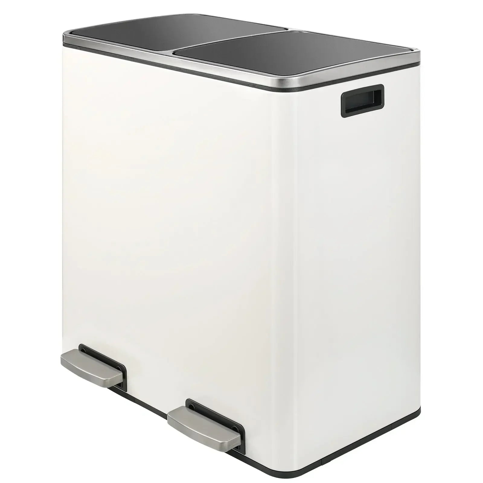 Prullenbak – Afvalbak – Vuilnisbak – Afvalcontainer – 60 Liter – Roestvrij Staal – Soft-Close Deksel - QUORE
