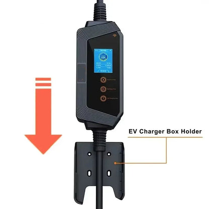 Laadkabel Elektrische Auto – Oplaadkabel – Mobiele Lader – Thuislader – Type 2 – 32A Stroomsterkte – IP66 Waterdicht - 7kW - Geen Adapter - QUORE
